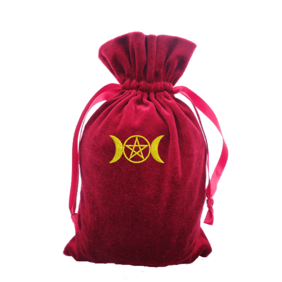 Tarot Bag with gold triple moon Bag