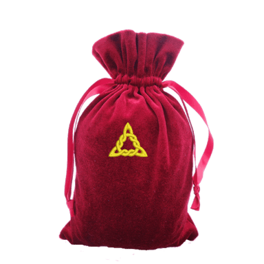 Tarot Bag with Gold Tri-knot Bag