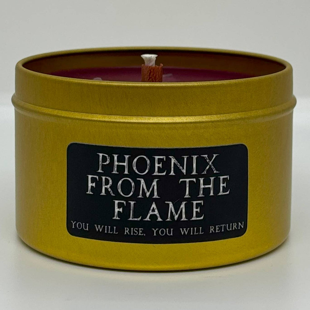 Phoenix from the Flame – Sacred Ceremony Candle (8 oz)