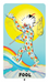 The Fool card from Dang Olsen Dream Tarot showing a joyful figure walking along a rainbow under a bright sun, rendered in vibrant psychedelic indie tarot artwork