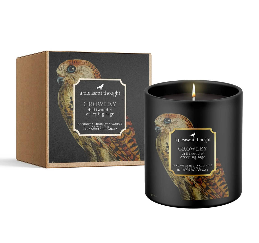 CROWLEY | DRIFTWOOD & CREEPING SAGE | RAVEN CANDLE: Cotton 