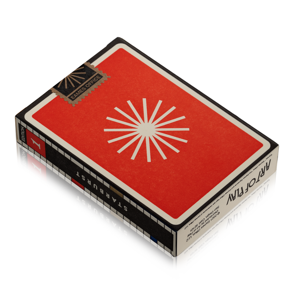 Eames "Starburst" Playing Cards: Red