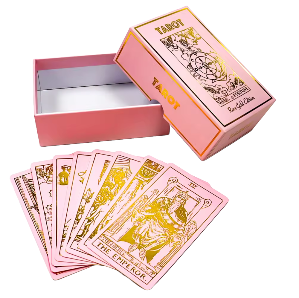 Rose Gold Tarot Deck | Rose Gold Foil Tarot Deck & Guide