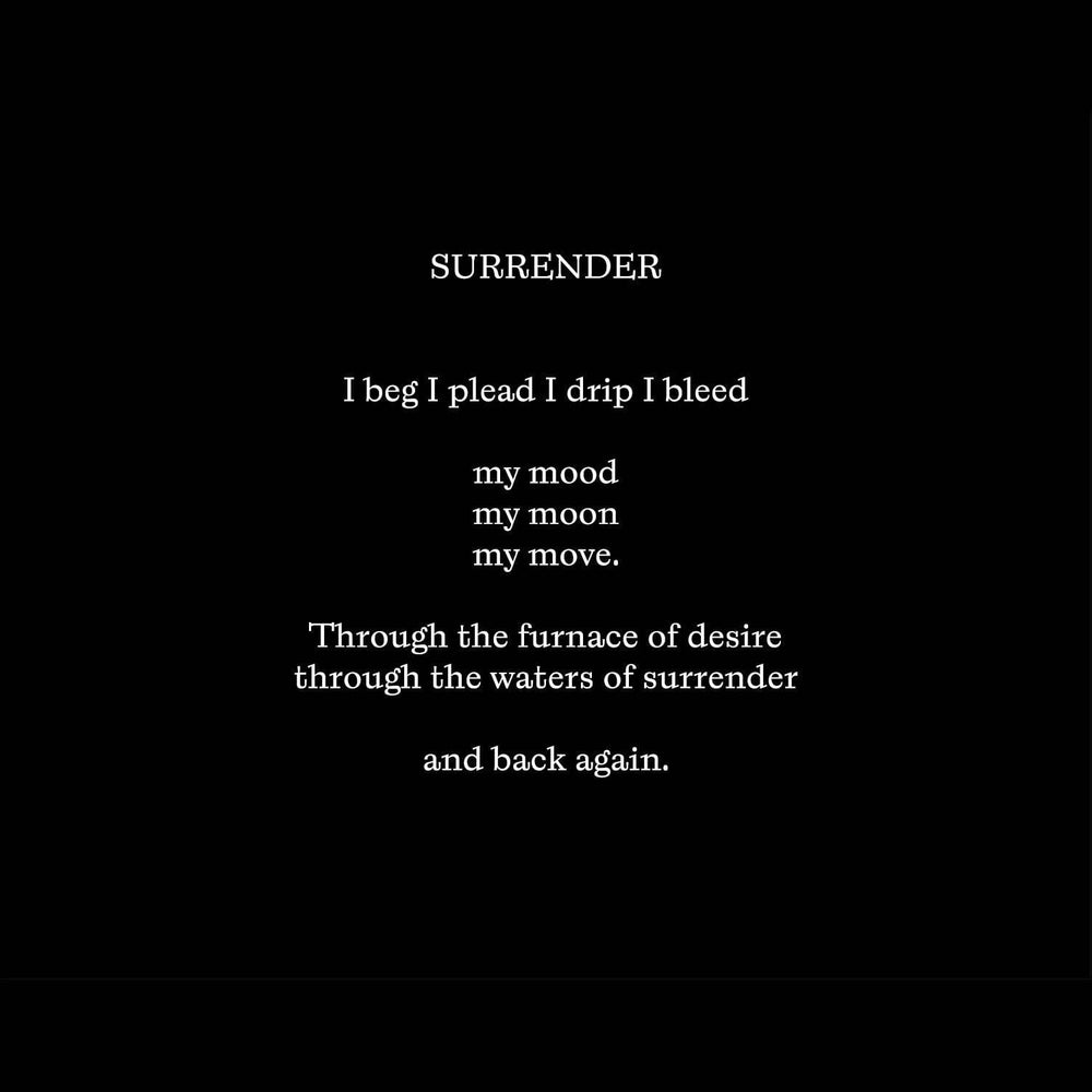 Poesis Oracle Surrender poem