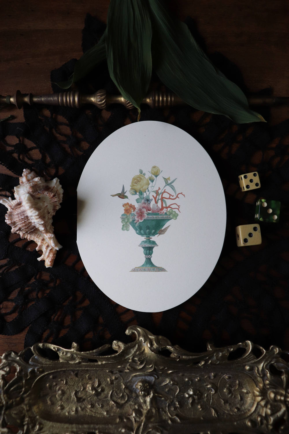 Jade Vanitas Greeting Card