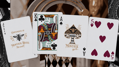 Montauk Hotel Burgundy Playing Cards by Gemini Playing Cards