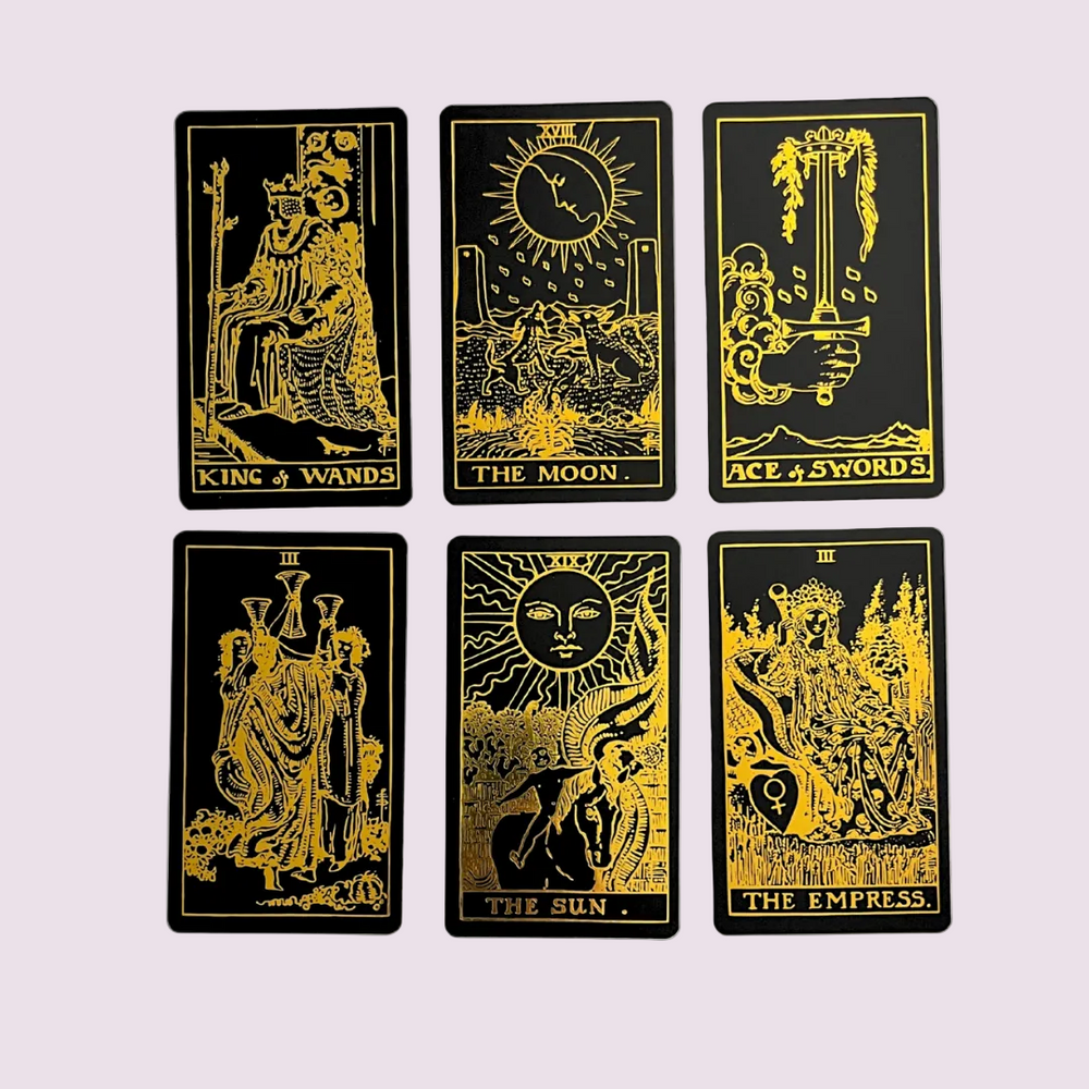 Black Gold Tarot Deck | Classic Tarot Design and Gold Foil