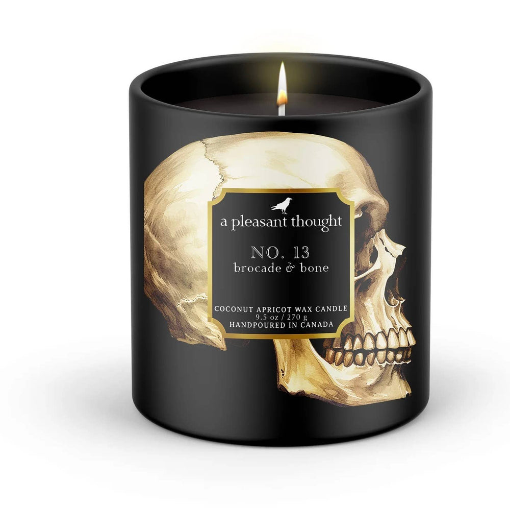 NO. 13 | BROCADE & BONE | RAVEN CANDLE: Cotton 