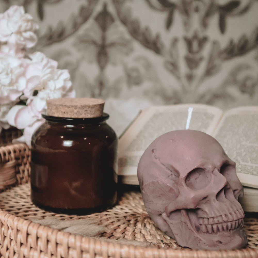 Skull | Pillar Candle: White 