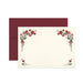 Open Sea rose notecard set featuring vintage-style floral artwork and red envelopes