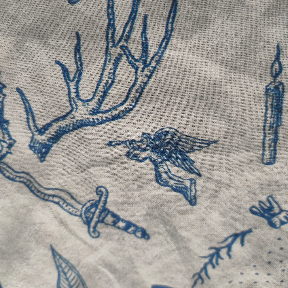 Delft Blue Dove Bandana or Altar Cloth