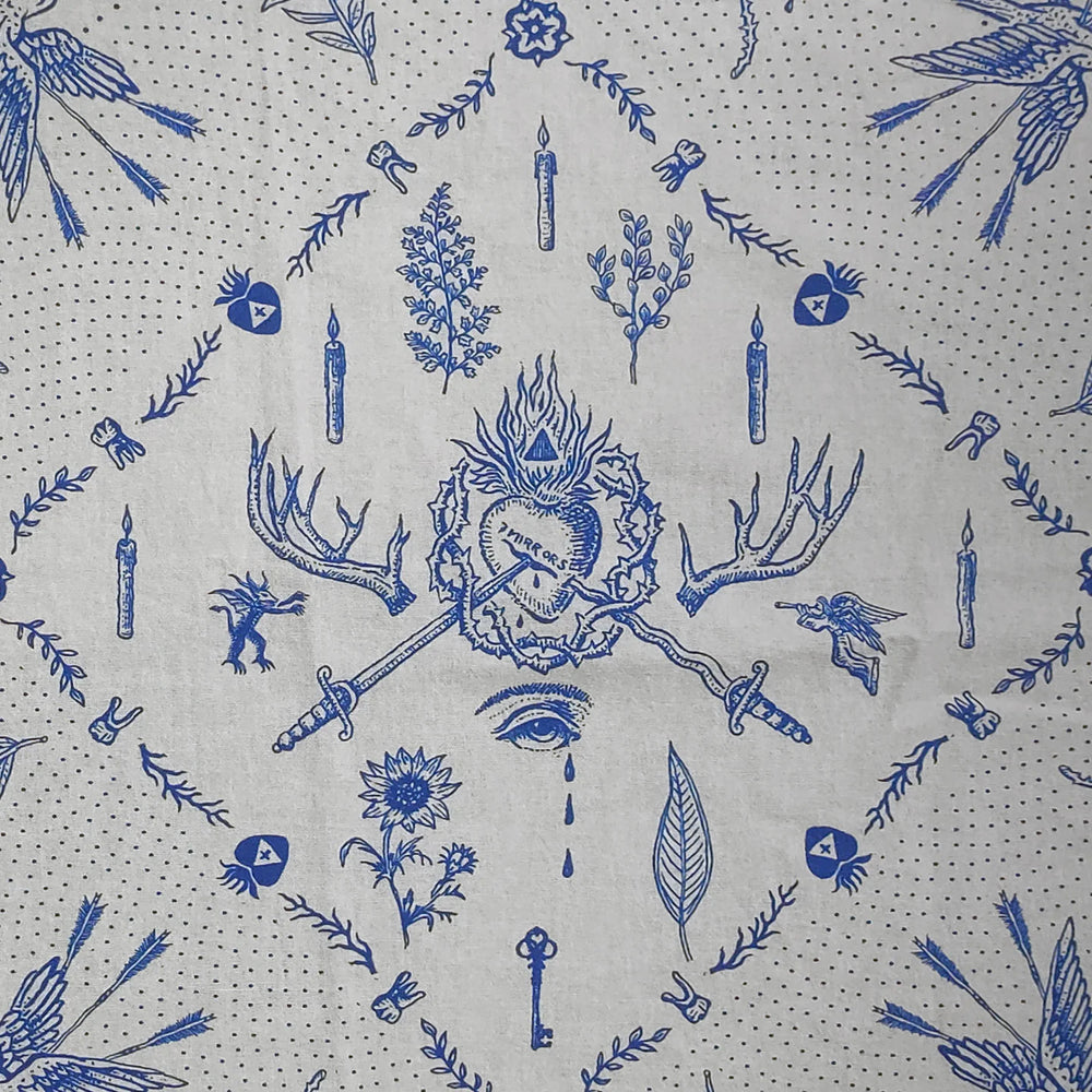Delft Blue Dove Bandana or Altar Cloth