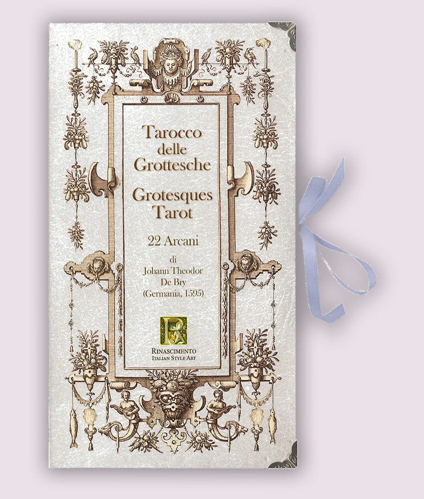 Grotesques Tarot 22 Arcani - inside Deluxe Book Shaped box Tarot Kit