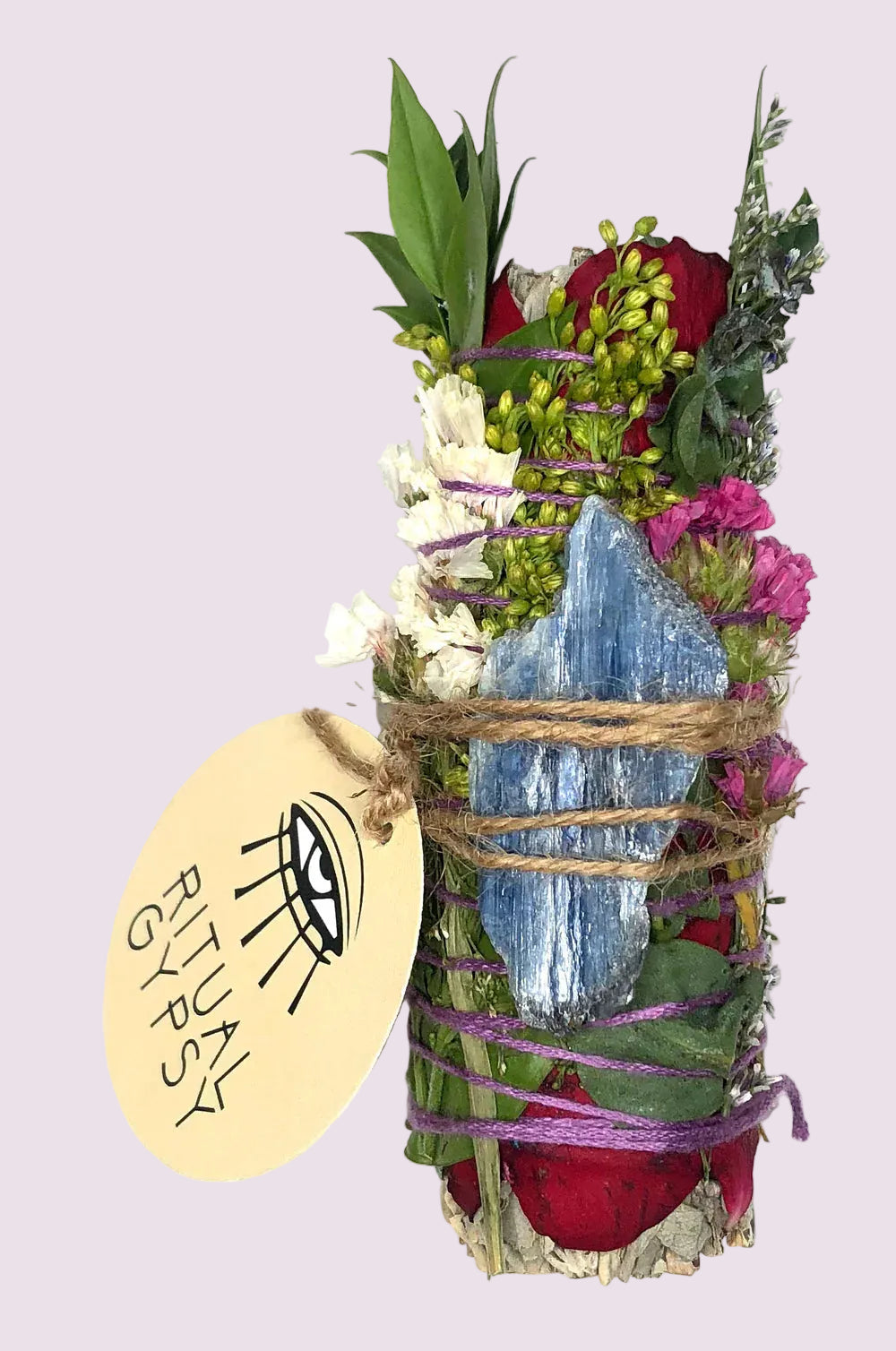 Ritual Wand + Kyanite 4" White Sage Smudge Stick