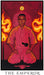 The Emperor tarot card from The Modern Queer Tarot featuring Yukio Mishima in a powerful, symmetrical composition with fiery imagery, symbolizing authority, structure, and control.
