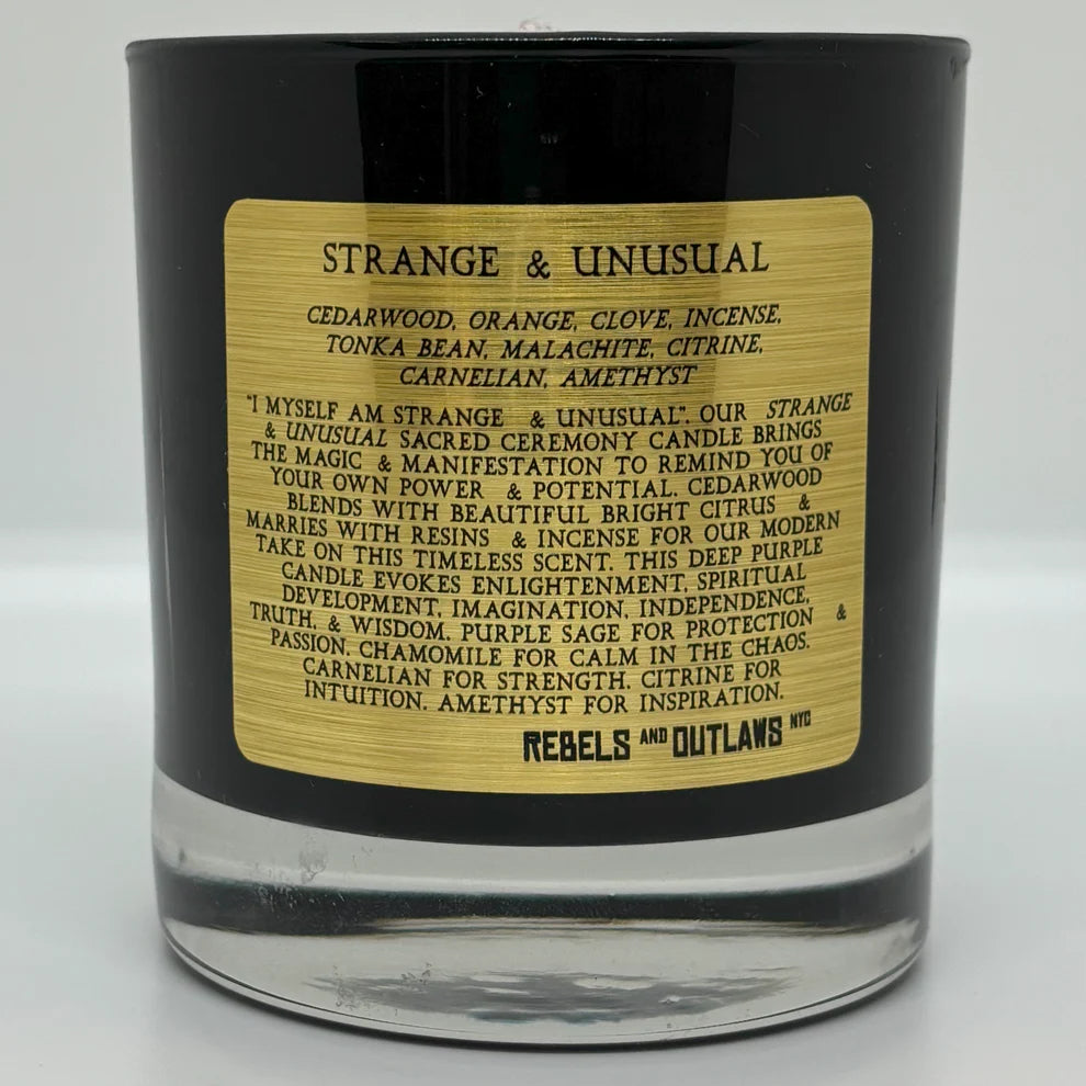 Strange & Unusual 11oz Sacred Ceremony Candle by Rebels and Outlaws