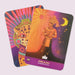 Junlajuj, the Eleventh Cycle card from The Mayan Oracle depicting a ceremonial figure standing between sun and moon in cosmic balance.