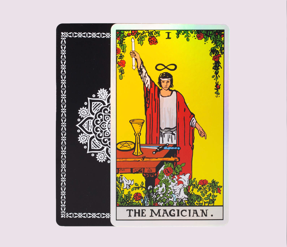 rom the Holo Tarot, featuring classic Rider–Waite–Smith symbolism enhanced with full holographic shine and iridescent card edges.