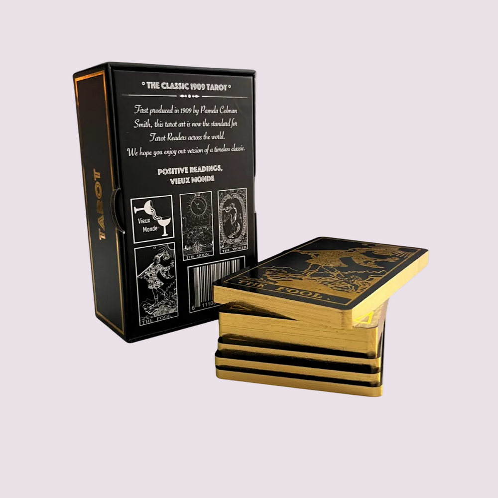 Black Gold Tarot Deck | Classic Tarot Design and Gold Foil