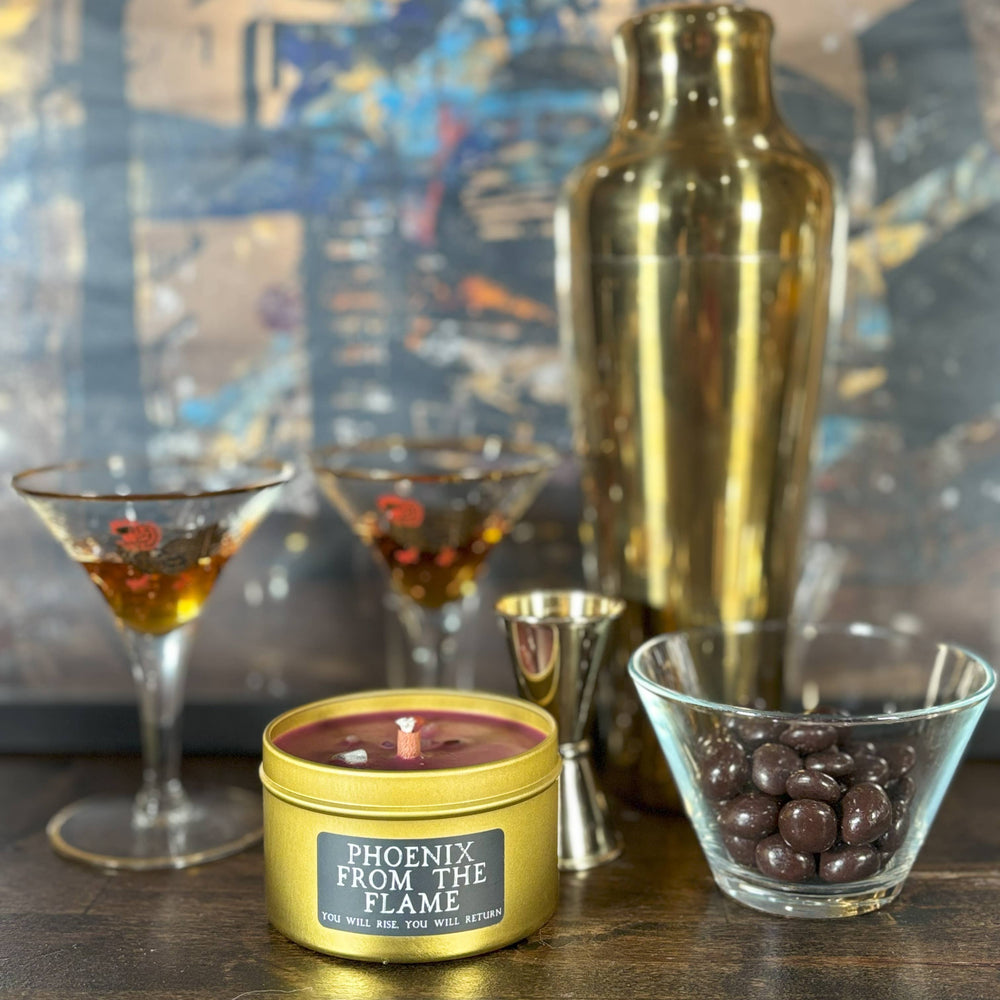 Phoenix from the Flame – Sacred Ceremony Candle (8 oz)