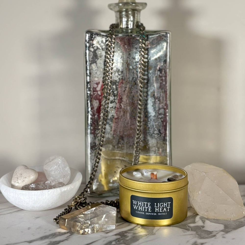 White Light, White Heat 8oz Sacred Ceremony Candle by Rebels and Outlaws