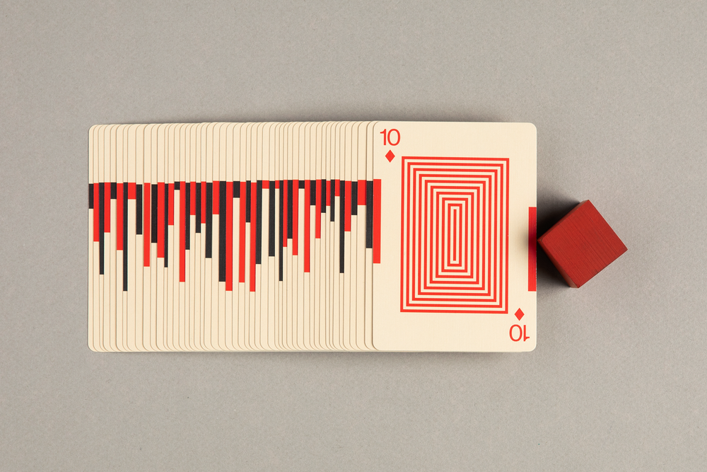 Eames "Starburst" Playing Cards: Red