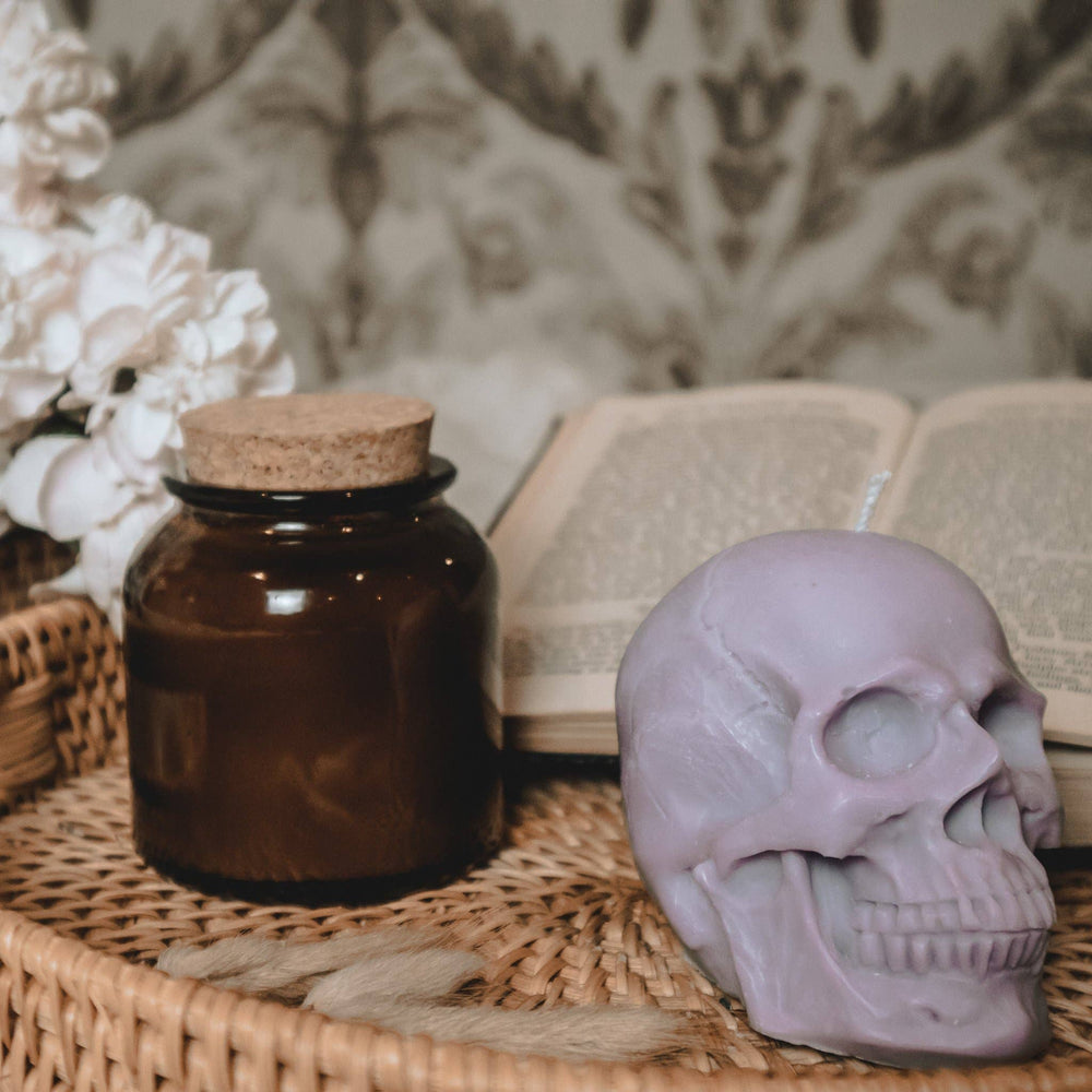 Skull | Pillar Candle: White 