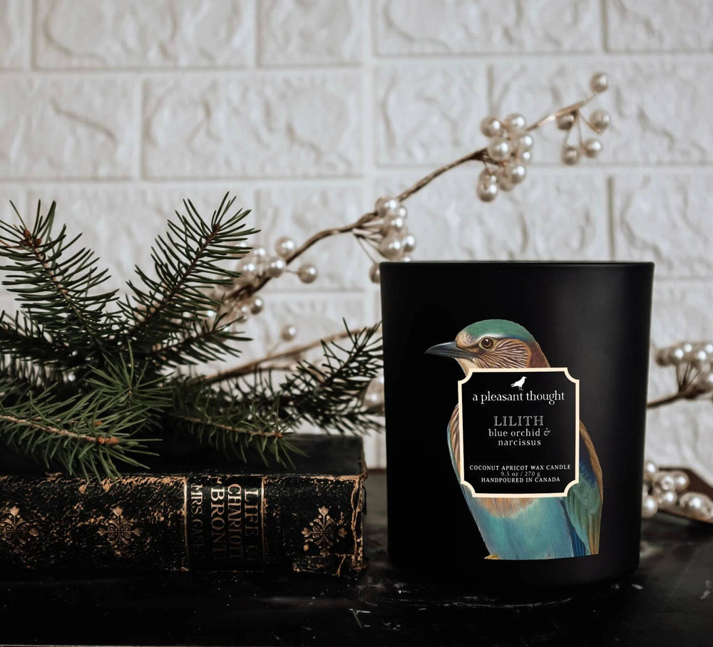 LILITH | BLUE ORCHID & NARCISSUS | RAVEN CANDLE: Cotton 