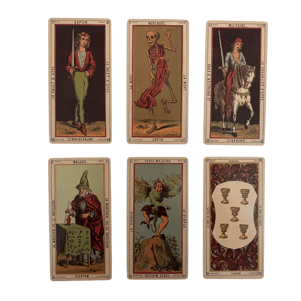 Grand Etteilla Tarot Deck & Guide | Vintage Facsimile | Circa 1870 Grand Etteilla Tarot Deck & Guide | Vintage Facsimile | Circa 1870