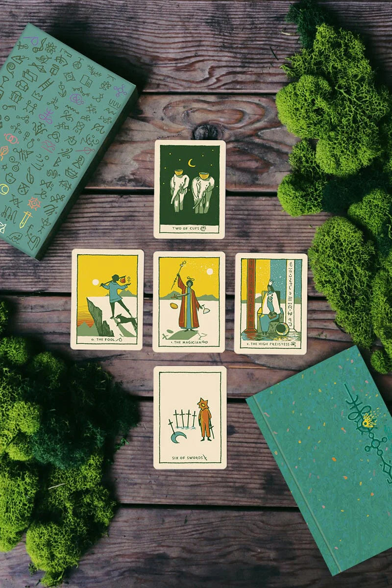 Green Glyphs Box Set Tarot Deck