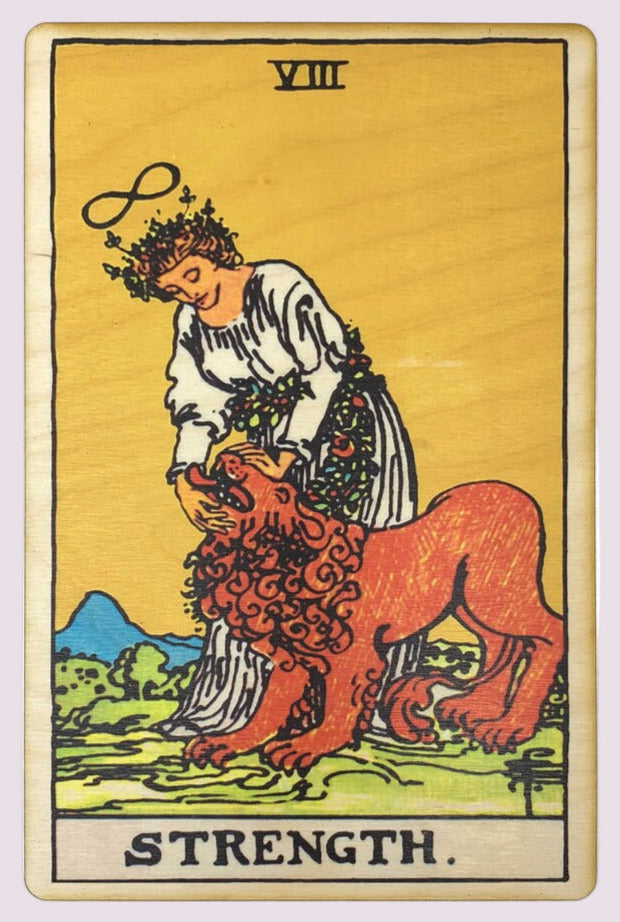 Strength – Wooden Tarot Art