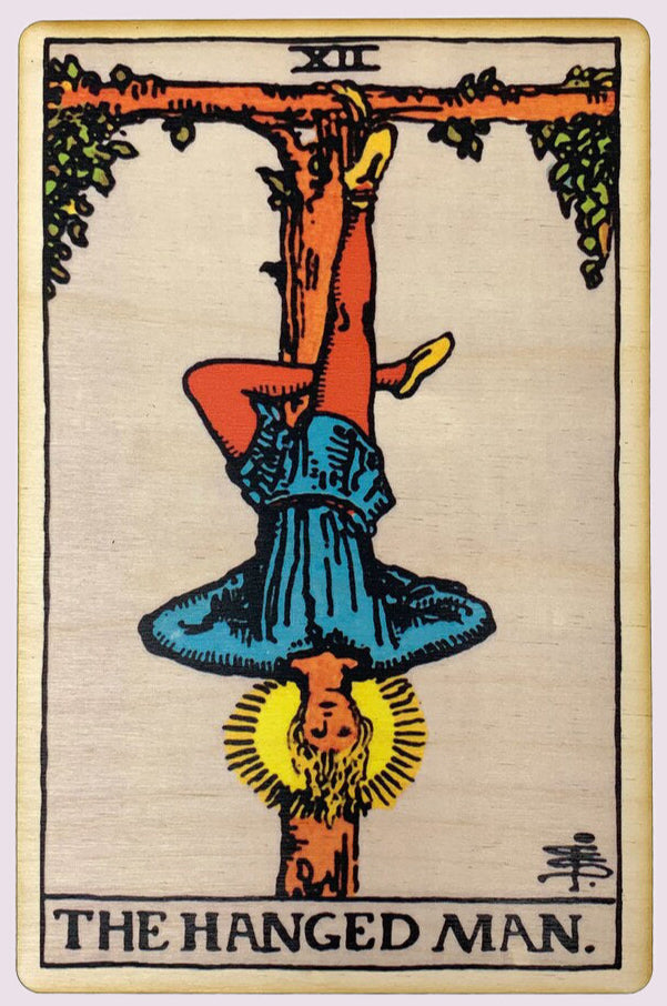 The Hanged Man – Wooden Tarot Art