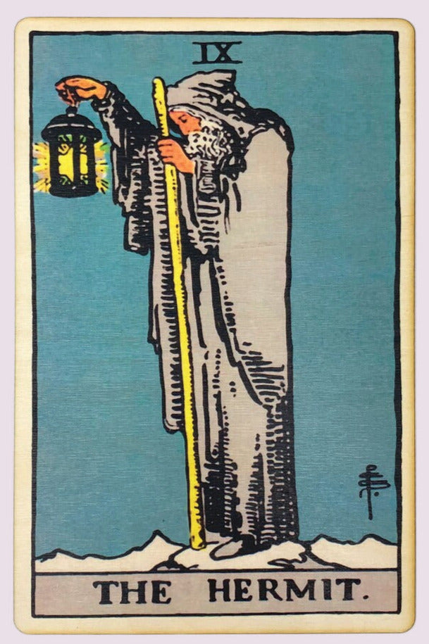 The Hermit – Wooden Tarot Art