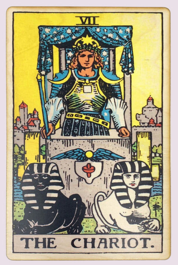 The Chariot – Wooden Tarot Art
