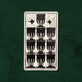 Ten of Cups (Dix de Coupes) card from the Lux Tarot, depicting ten ceremonial cups arranged in a geometric pattern inspired by the Tarot de Marseille.
