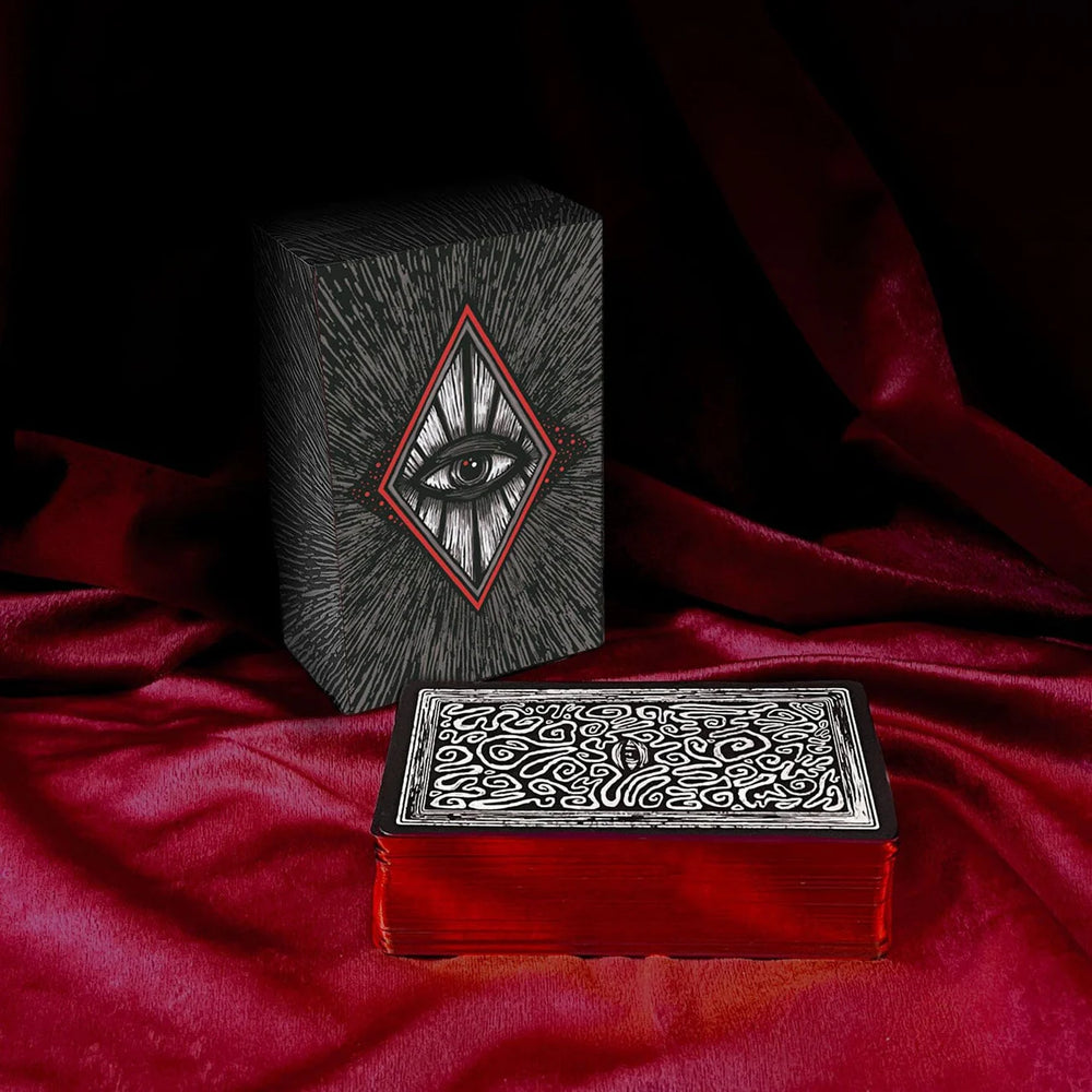 Night Visions Box and stack of Cards showing Red Gilded Edges