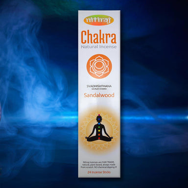 Nitiraj Natural Chakra Incense - Sandalwood - Sacrum Chakra Incense