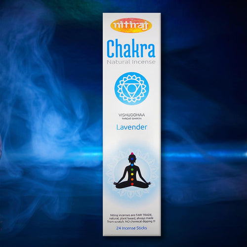 Nitiraj Natural Chakra Incense - Lavender - Throat Chakra Incense