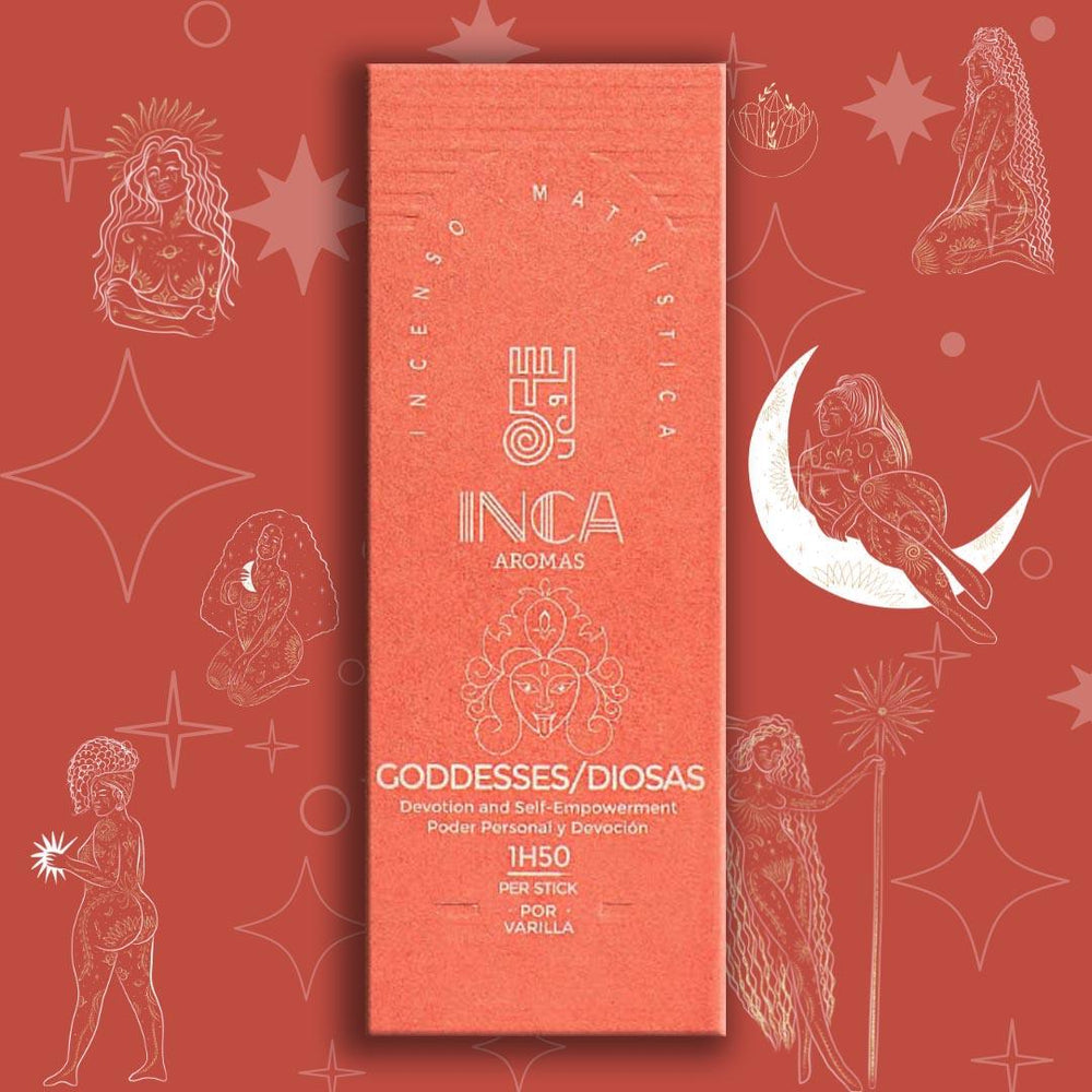 Inca Aromas all-natural fair-trade incense. Goddesses Blend for devotion and self-empowerment Incense