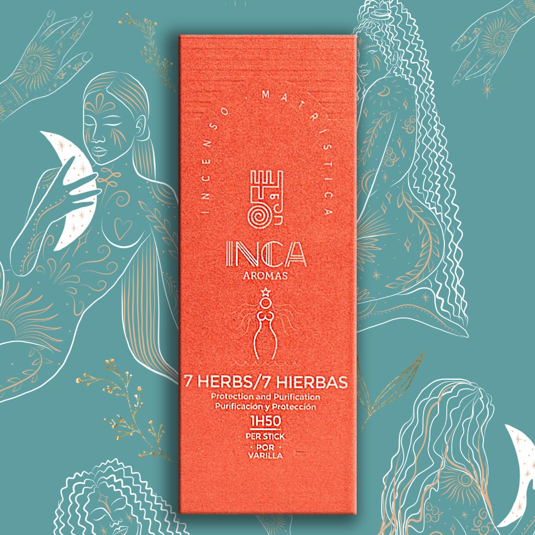 Inca Aromas all-natural fair-trade incense. 7 Herbs Blend promoting protection and purification Incense