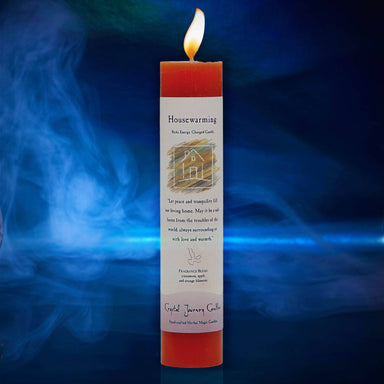 Crystal Journey Reiki Charged Herbal Magic Pillar Candle - Housewarming Candles