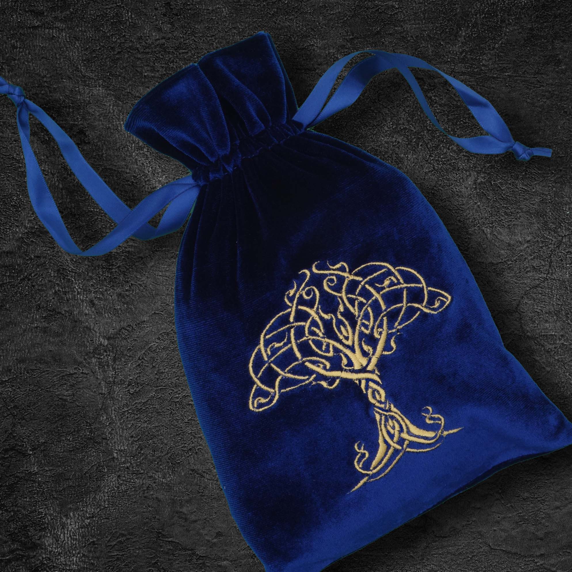 Tarot Bag with gold Tree of Life Bag