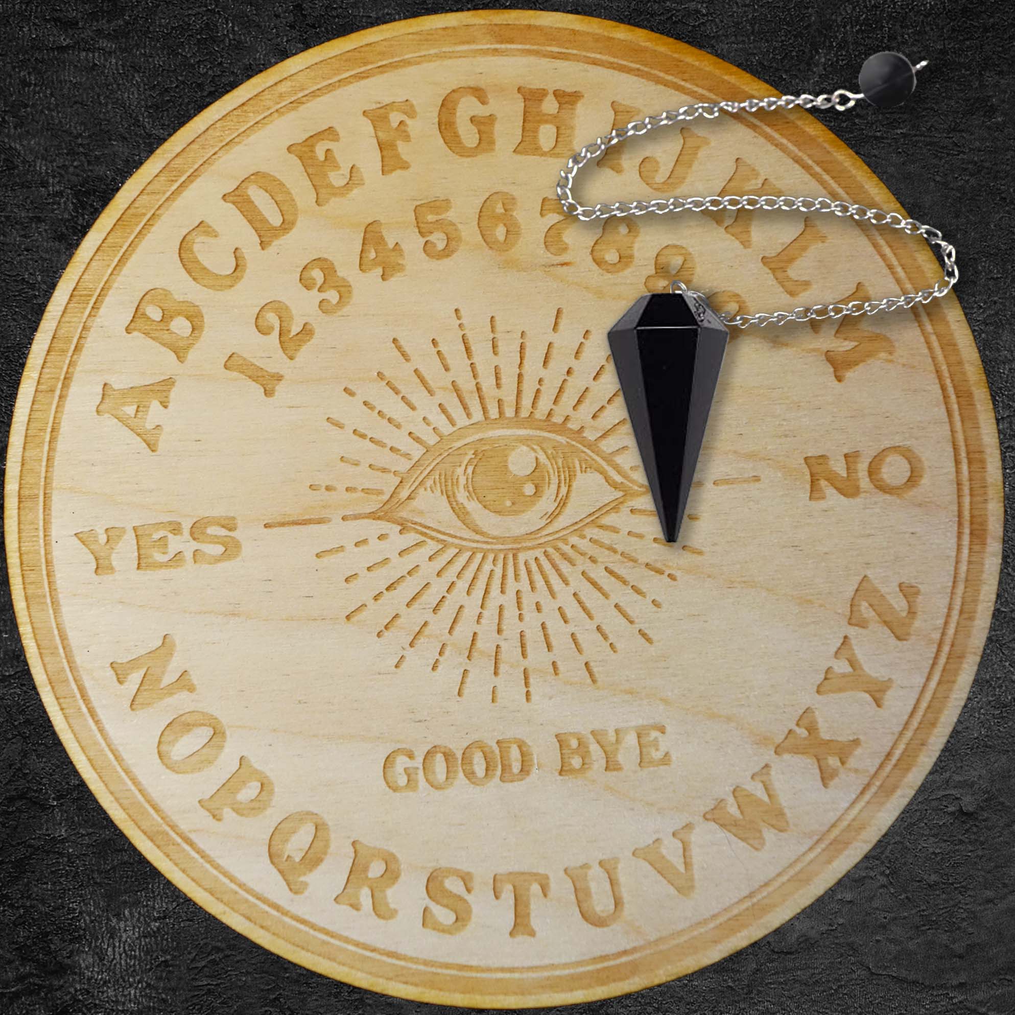 Copy of Classic Wooden Dowsing Kit with 10-inch Board and Crystal Pendulum Dowsing