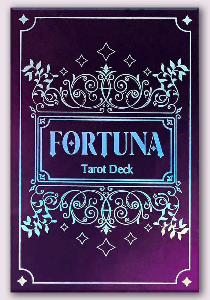 Fortuna Tarot Deck and Guidebook- Amethyst Aura Edition Tarot Kit