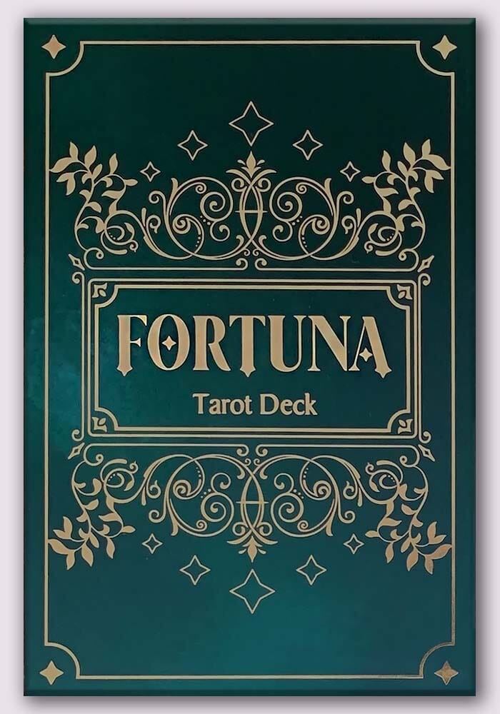 Fortuna Tarot Deck and Guidebook- Emerald Aura Edition Tarot Kit