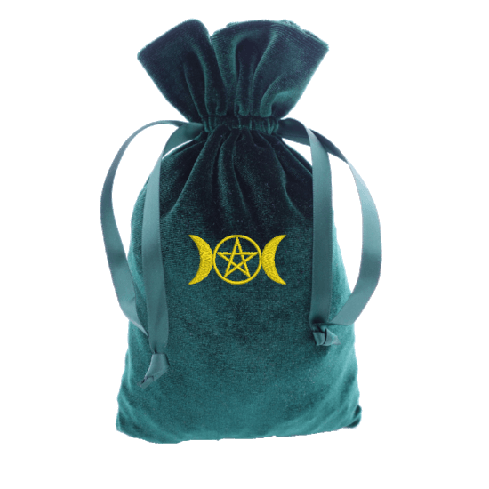 Tarot Bag with gold triple moon Bag