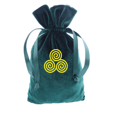Tarot Bag with Gold Tri-Spiral Bag
