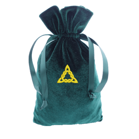 Tarot Bag with Gold Tri-knot Bag