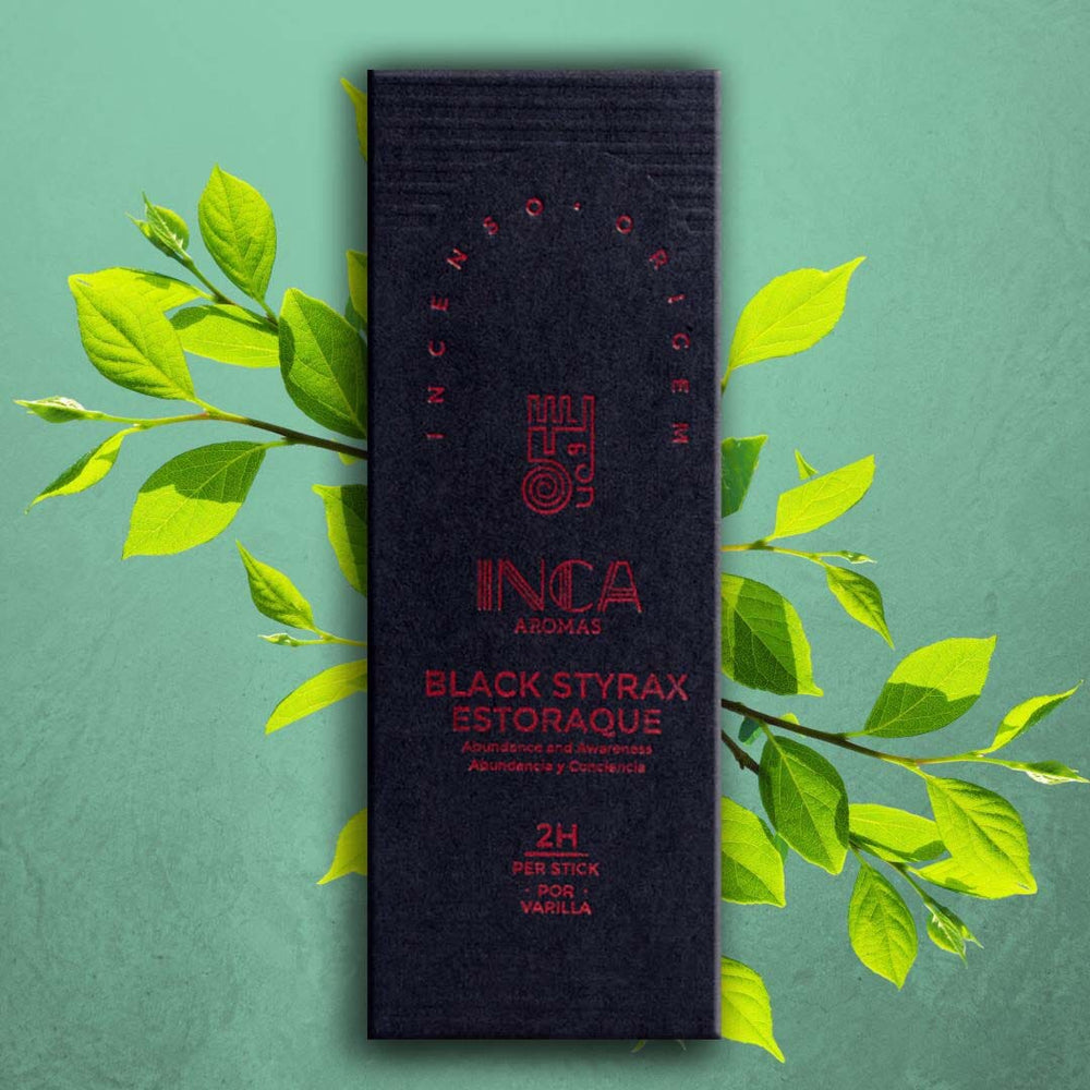 Inca Aromas all-natural fair-trade incense. Black Styrax, a loving and inspiring scent Incense