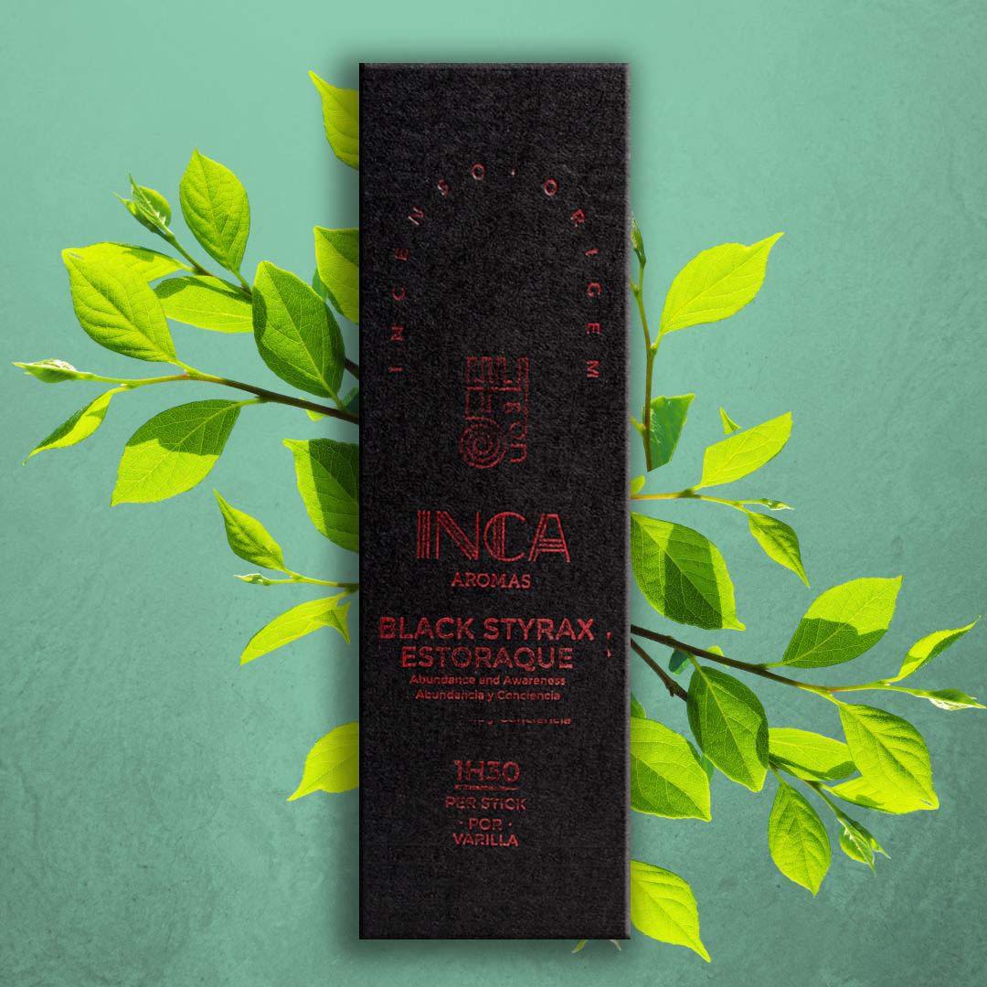 Inca Aromas all-natural fair-trade incense. Black Styrax, A loving and inspiring scent Incense